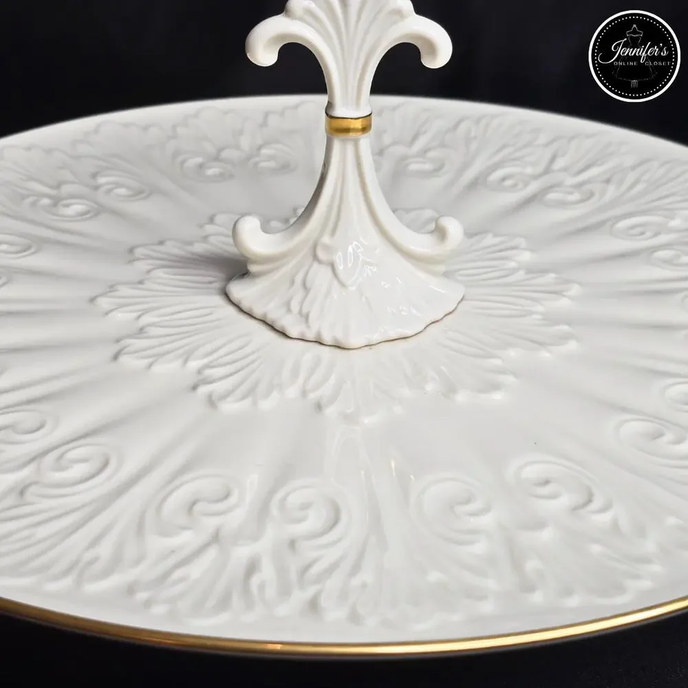Lenox Vintage Ivory Chateau Collection Center Handle Serving Tray